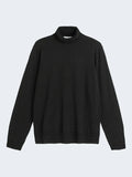 SAND Fine Merino Wool Turtleneck, Black-SAND Copenhagen