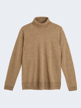 SAND Fine Merino Wool Turtleneck, Camel-SAND Copenhagen