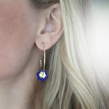 Small Flower Hoop La, Lapis-ASHA