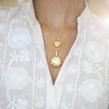 ASHA Mini Heart Locket, Gold-ASHA