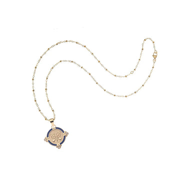 Jane Win FOREVER Petite Embellished Coin Necklace-Jane Win