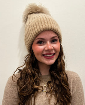 LR Ang/Wool Hat, Tan-Linda Richards