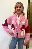 GOGO The Short Cowboy Cardi, Bubble Gum-GOGO Sweaters