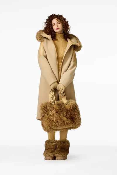 Goldbergh Ember Jacket, Caramello w/ Faux Fur-Goldbergh