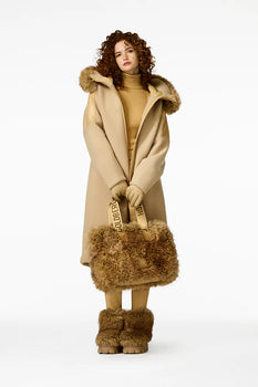 Goldbergh Ember Jacket, Caramello w/ Faux Fur-Goldbergh