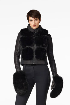 Goldbergh Chic bodywarmer-Faux, Black-Goldbergh