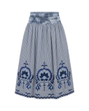Georgia Skirt, Parkside Floral Stripe