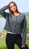 Glenda Crystal Cable Cardigan, Heather Charcoal/Clr-Generation Love
