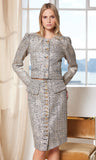 Generation Love Charlotte Tweed Jacket, Gold Multi-Generation Love