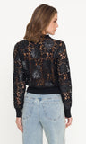 GL Erin Vegan Leather Lace Cardigan, Black-Generation Love