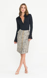 Riley Tweed Skirt, Gold Multi-Generation Love