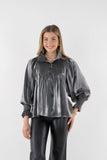 Charlotte Top - Black Tie, Black Tiemetallic Rayon-Emily McCarthy