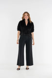 Estelle Top - Black Tie, Black Tiefeather Fringe-Emily McCarthy