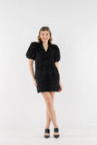 Hampton Mini - Black Tie, Black Tiefeather Fringe-Emily McCarthy
