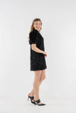 Hampton Mini - Black Tie, Black Tiefeather Fringe-Emily McCarthy