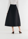 Sable Skirt - Black Tie, Black Tiepoly Silk-Emily McCarthy