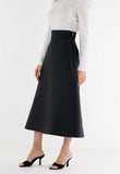 Sable Skirt - Black Tie, Black Tiepoly Silk-Emily McCarthy
