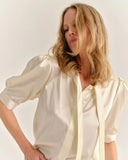 Cartolina Short Sleeve Blouse, Ivory-Cartolina