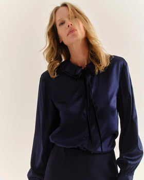 Cartolina Emerson Blouse, Midnight Blue-Cartolina