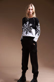 MR Snowflke Reversible Sweater, Black/White