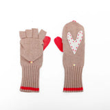 Kerri Rosenthal Heart Mitten, Birch-Kerri Rosenthal