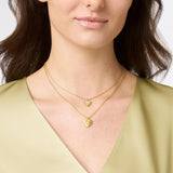 Julie Vos Heart Duo Delicate Necklace, Mother of Pearl-Julie Vos