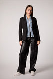 Helen Blazer, Black/ Denim Medium Wash-Blue Revival