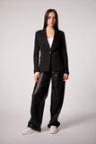 Helen Blazer, Black/ Denim Medium Wash-Blue Revival