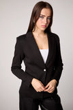 Helen Blazer, Black/ Denim Medium Wash-Blue Revival
