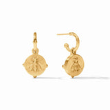 JV Honeybee Hoop & Charm Earring, Cubic Zirconia-Julie Vos