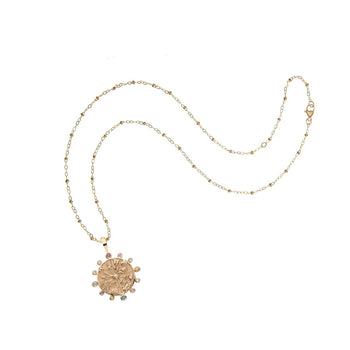 JW Petite Embellished Coin Necklace, Hope-Jane Win