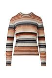 Micro Striped Crew, Almond