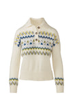 Fairisle Button Polo, Ivory