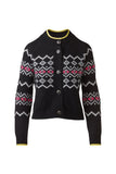 Kin Fairisle Button cardigan, Black