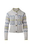 Fairisle Button Cardigan, Frost