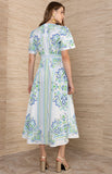 Mona Poplin Midi, Blue