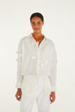 FARM Butterflies Blouse, Off White-Farm Rio