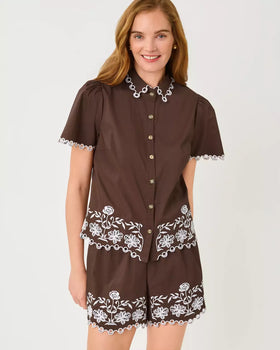 RIKKI SHORT SLEEVE TOP, COCO BEACH