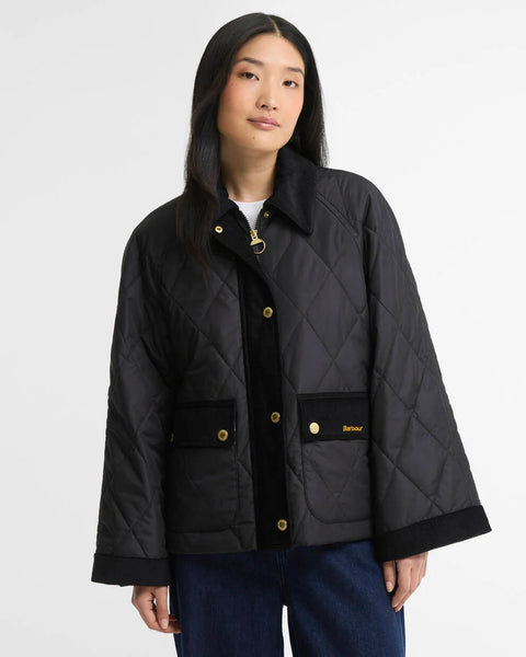 Barbour Kilnwick Quilted Jacket, Black/Ancient
