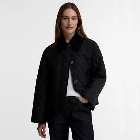 Barbour Moira Quilted Jacket, Black/Shadow Classic-Barbour
