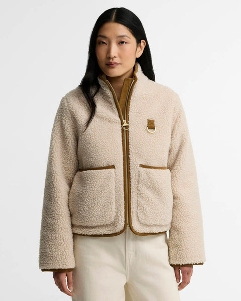 Barbour Elenora Casual Fleece Jacket, Ecru
