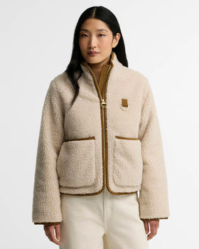 Barbour Elenora Casual Fleece Jacket, Ecru-Barbour