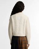 Barbour Hazelwood Knitted Zip Through, Ecru