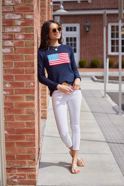 Sail to Sable Flag Sweater, Navy-Sail to Sable