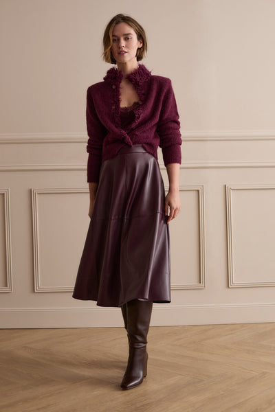 oui Faux Leather Skirt, Bramble Berry-oui