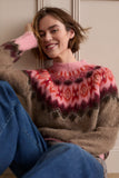 Fair Isle Sweater, Lt Brown Rose-oui