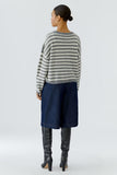 Striped Sweater, Grey White-oui