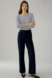Oui Lacy Band Pant, Navy-oui