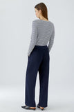 Oui Lacy Band Pant, Navy-oui