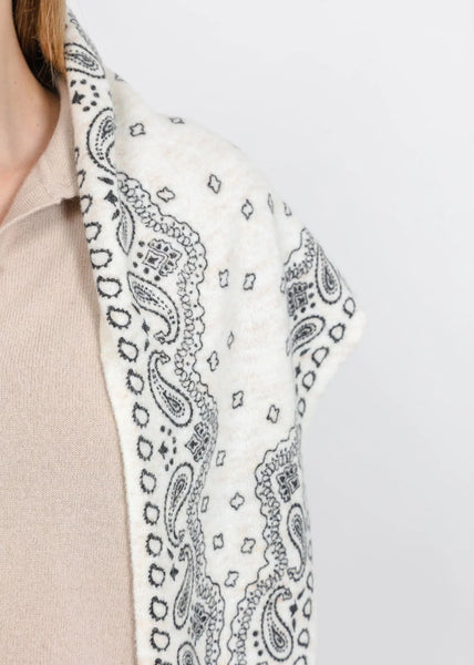 oui Triangle Bandana Scarf, Off White